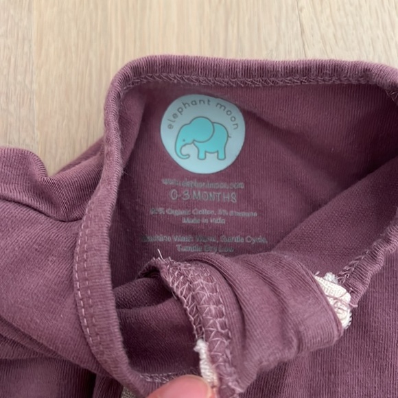 Elephant moon 2 way zippered footed sleeper - Picture 2 of 2